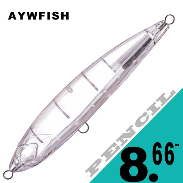 Iscas Aywfish 3pcs / lote 22cm 108g Isca grande de água salgada em branco de água salgada