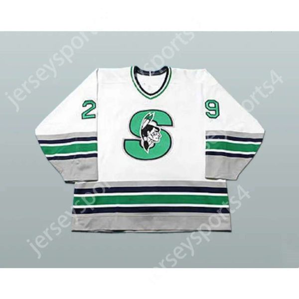 GDSIR Custom White 29 Scott Humeniuk Springfield Indians Hockey Jersey New Top Ed S-M-L-XL-XXL-3XL-4xl-5xl-6xl