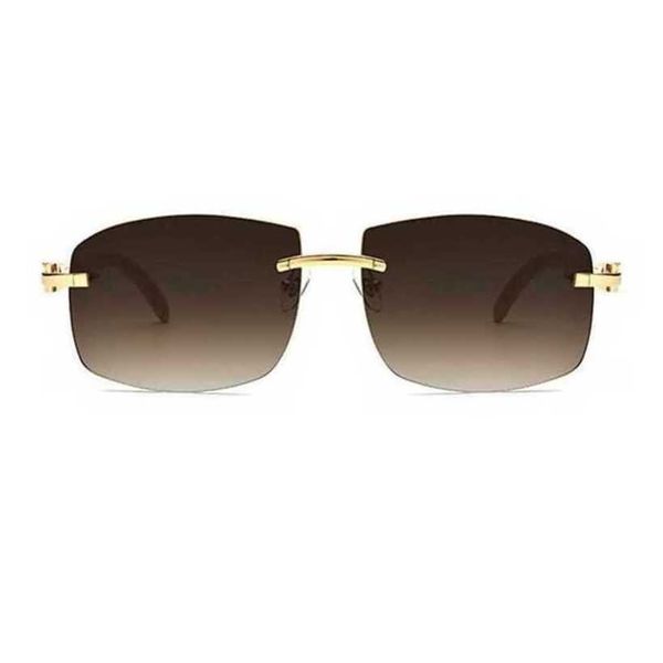 2024 Top -Designer 10% Rabatt auf Luxusdesignerin neuer Sonnenbrille für Männer und Frauen 20% Rabatt auf randlose Mann Brown/Schwarzer Rahmen UV400 Fahr Brille kommen mit Boxkajia