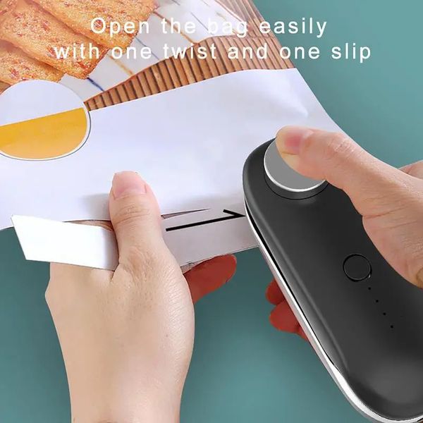 Tragbare Handheld -Dichtung Vakuummaschinen USB -Ladefutter Snack Plastiklager Beutel Mini Heizung Heizung Hauszubehör 240329