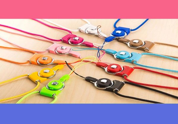 Abnehmbarer Mobiltelefongurt Nacken Lanyard geflochtenes Nacken Nylon Hangseil für Mobiltelefonbadge Kamera MP3 USB -ID -Karten gemischte Farbe S1064218