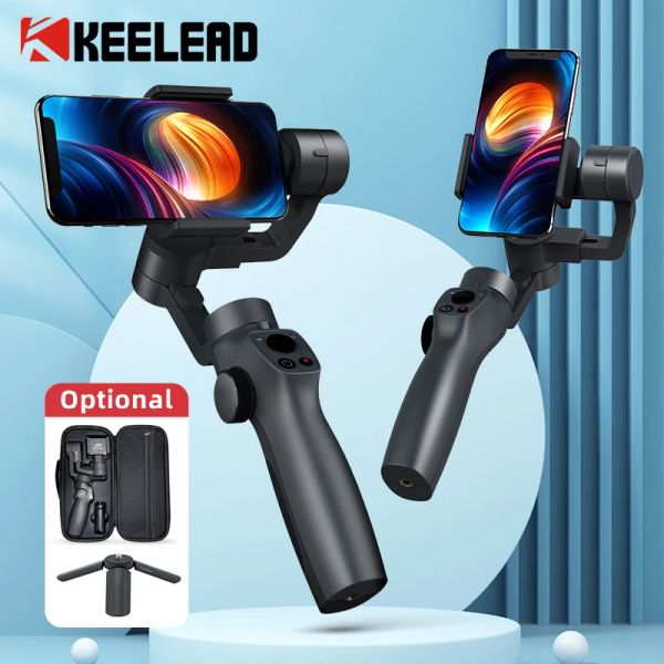 Monopods 3 Achse Gimbal Stabilisator mit Tripod für Anruf Telefon Smartphone -Aufnahme Vlog -Video für iPhone 13 Pro Max Samsung Xiaomi Huawei