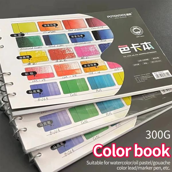 SketchBooks Potenzierter Aquarellkartenbuch 300 g Baumwollpapier für Marker Stift Crayon Farbstifte Marker Malvorlagen Kunstzubehör