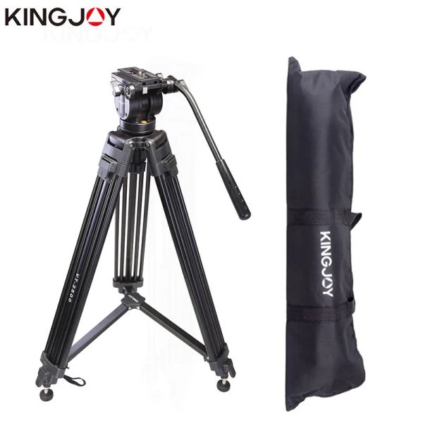 Monopods Kingjoy Kamera Tripod Alüminyum Ağır Hizmetle Video Kamera Kare Stand DSLR Kayıt Seyahat Düğün Fotoğrafçılığı