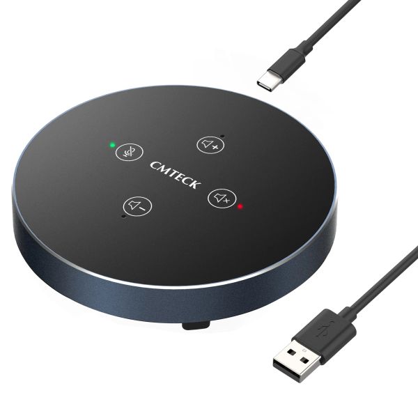 Microfones 360 ° e microfone sensível com alto -falante para conferência portátil de comprimido de computador de computador com controle de mudo