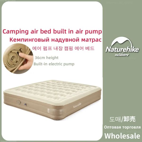 Ausrüstung Naturhike Camping Iatable Matratze Outdoor Ultraleichte Reise Luftmatte Kissenbett eingebaut in Pumpen -Selbstiating -Matten
