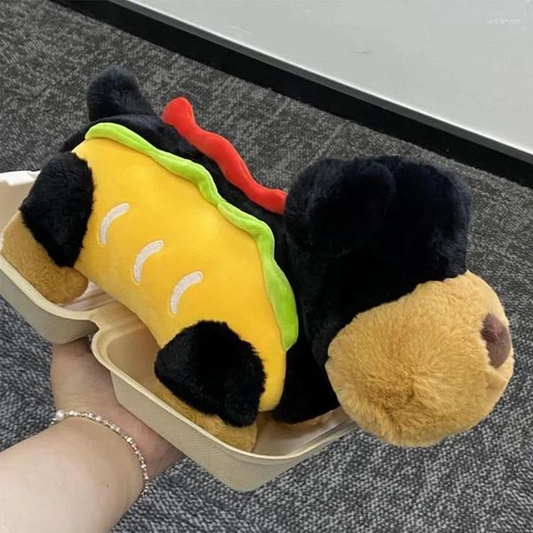 Cão de hambúrguer de travesseiro kawaii filho