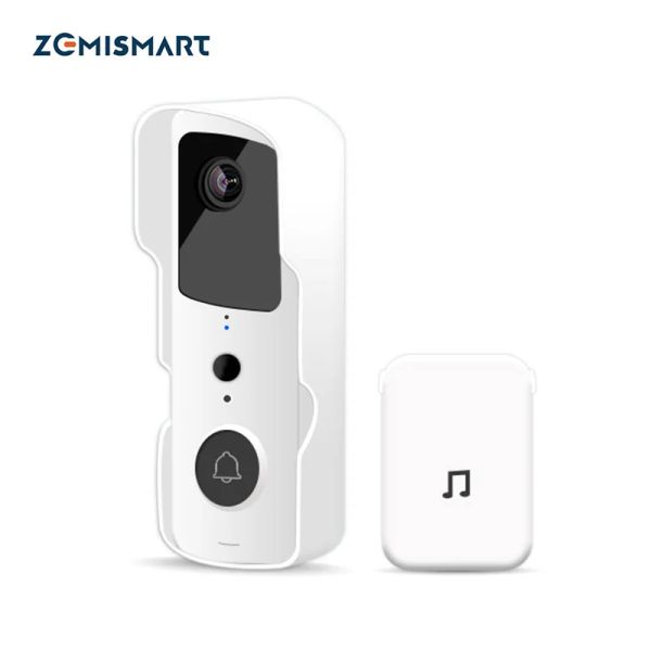 Türklingel Zemismart Tuya WiFi Smart wasserdichte Video -Türklingel 1080p PIR -Überwachungskamera Echtzeit Monitor Smart Life App Control