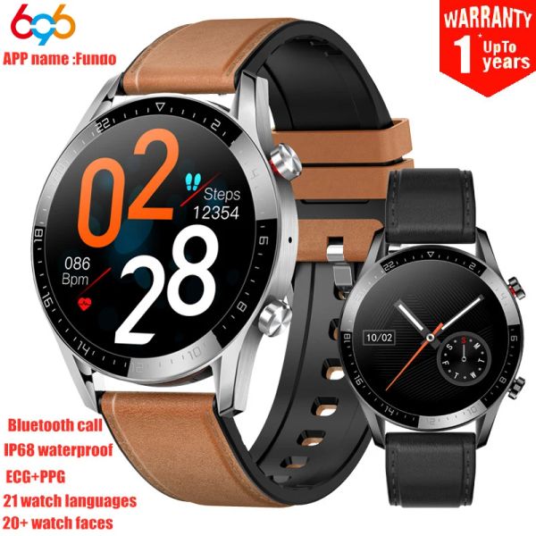 Смотрите версию обновления L13 Smart Watch GT05 Men Blue Tooth Call ECG PPG водонепроницаемый кровяный давление.