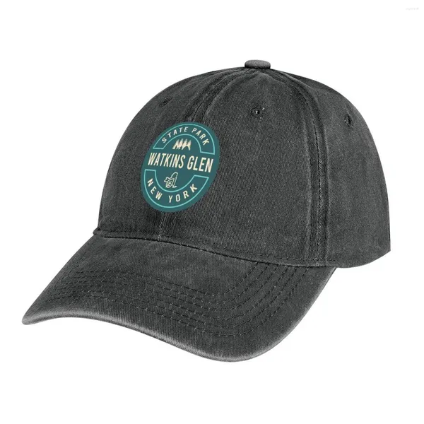 Bergen Watkins Glen State Park Logo Blue Cowboy Hat Trucker Luxus Mann Custom Frau Männer