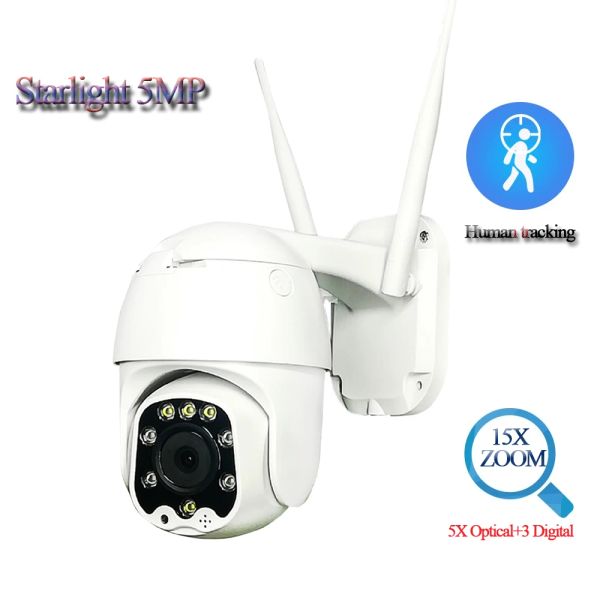 System 5MP Wireless 5x Zoom Mini PTZ IP WiFi Camera Speed Dome CCTV Video Sicherheit Cam RTSP Outdoor IR 30m Audio P2P Camhi