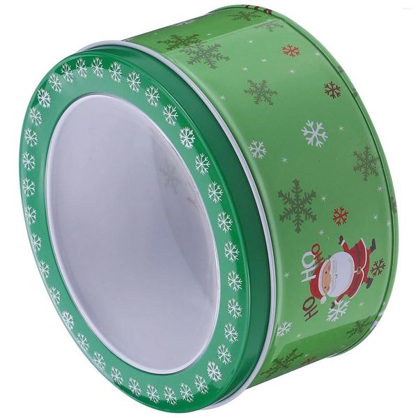 Aufbewahrung Flaschen Weihnachten Süßigkeiten Jar Halter Papier Cookie Container Mülleimer Verpackungskiste Zinn Party Gefälscht Tasche Blech Kinderkinder Geschenke