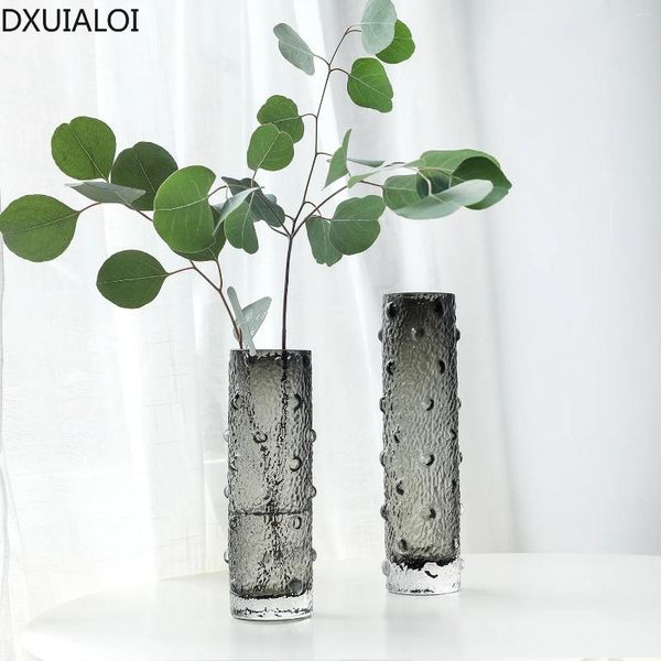 Vasen Nordic Perlen Design Vase im europäischen Stil Einfacher Blei-freier transparentes Glasblumen-Arrangement Home Dekoration Geschenk