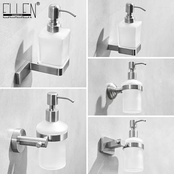 Sıvı Sabun Dispenser Banyo Duvarı Monte 304 Paslanmaz Çelik Fırça Bick Bitmiş Şampuan Tutucu ML9313