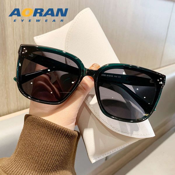 Frames Womens Trendy Korean Edition Advanced Sense Instagram Square Face Display Kleine Anti -UV -Straße Foto Polarisierte Sonnenbrille polarisierte Sonnenbrille