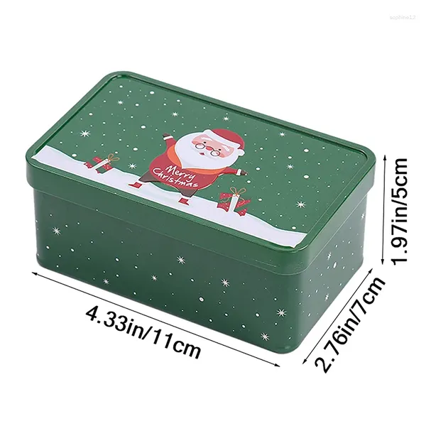 Wrap regalo Christmas Metal Tin Jars Coffee Tea Spice Candy Gioielli Case Candela per preparazioni per feste per feste.