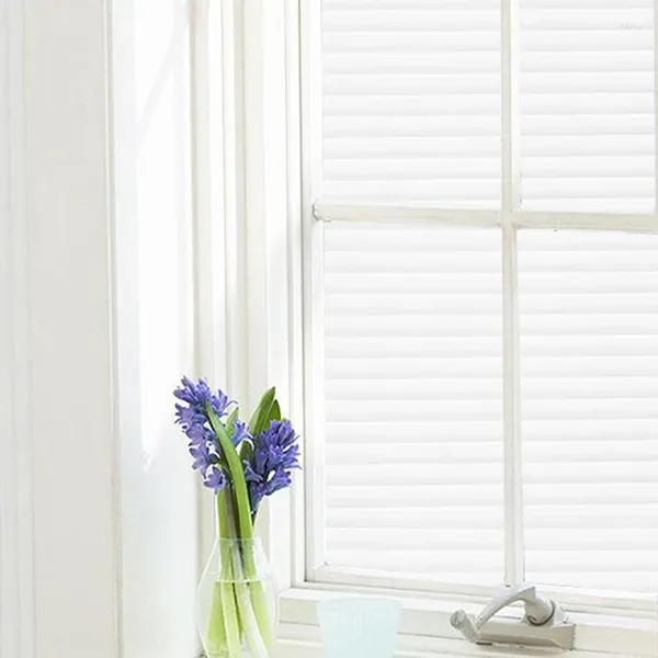 Adesivos de janela de vidro listrado decorativo de privacidade fosca PVC não adesivo bloqueio de UV Controle de calor para o escritório em casa