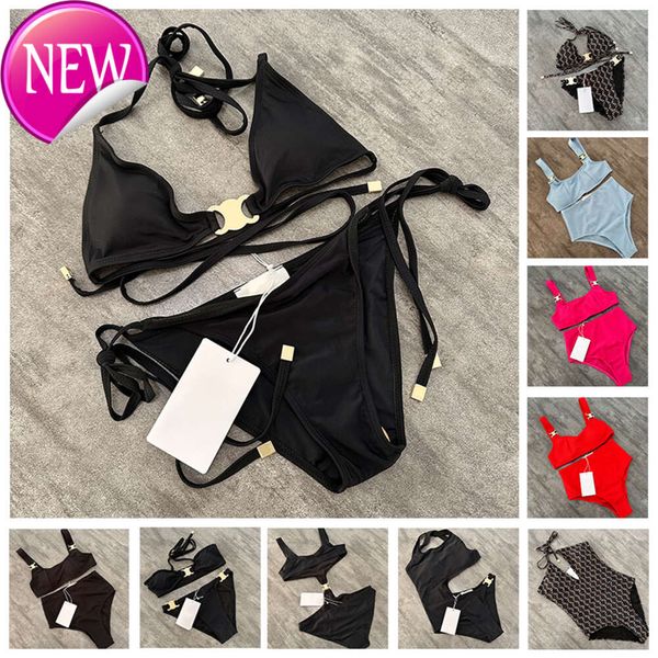 2024 NUOVO Fashion Designer Wholesale Womens Swimwear Sexy Womens Bikini Ladies Swimsuit Luxury Cel S Set da bagno da bagno a due pezzi Set di ragazze abbigliamento da spiaggia Summer Brand SWI