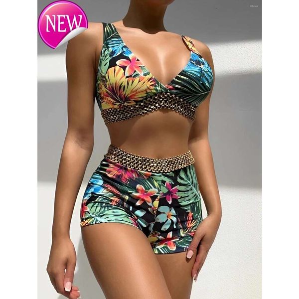 2024 NUOVO Fashion Designer Wholesale Womens Swimwear Sexy Womens Floral Bikini Stampato Swimsuit Women Sexy High High Wele Barers Watting Swimming Swim Basec