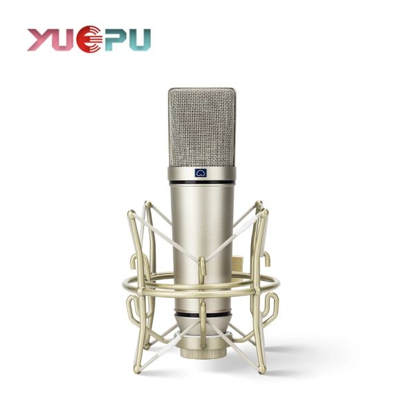 Microfoni Microfono di registrazione capacitiva con shell metal yuepu per laptop Windows Cardioid Studio Vocal Music Link Schede audio o mixer