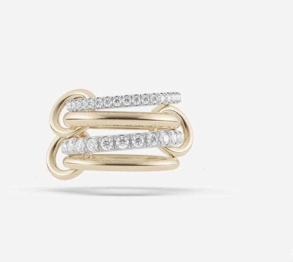 Halley Gemini Spinelli Kilcollin Rings Designer Brand New In Luxury Fine Jewelry Gold and Sterling Silver Hydra Leached Ringe