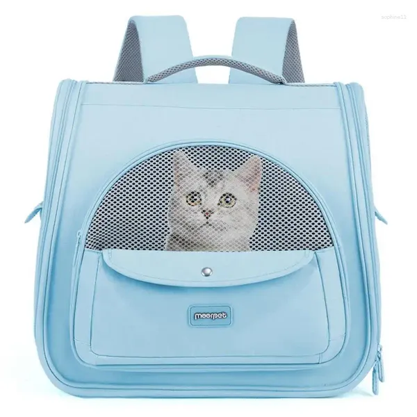 Transportador de gatos transportadora de mochila gatinho respirável Carreira Bolsa Oxford Cloth Puppy Pet para caminhada de viagem e uso ao ar livre