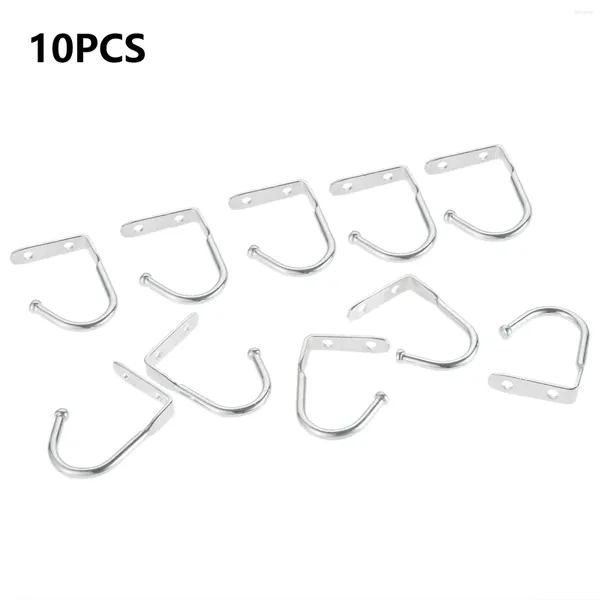 Ganci 10pcs a soffitto singolo gancio gancio solido gancio metallico da 58 mm mobile a parete cucina stoccaggio tasto a doppio foro/maschera/borsa/cappello