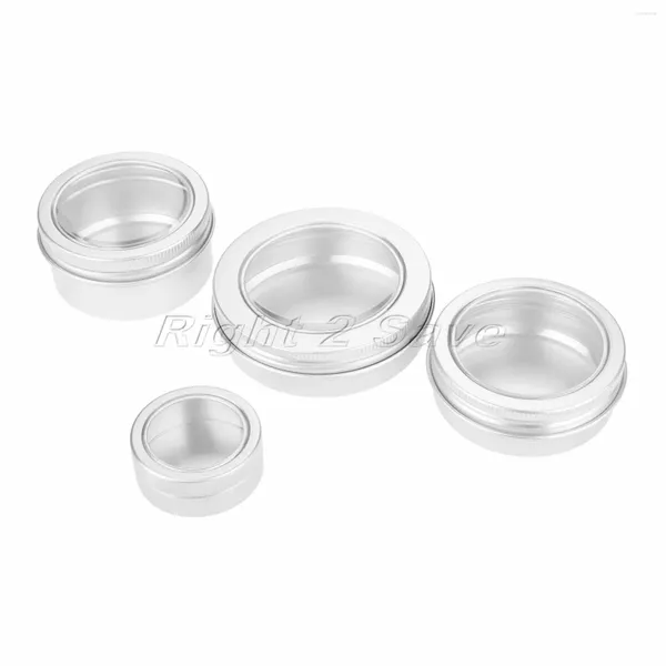 Garrafas de armazenamento 5pcs/lote de alumínio 25/60/08/100ml vasos de cosméticos de metal vazio latas de maquiagem garrafa de creme portátil recarregável