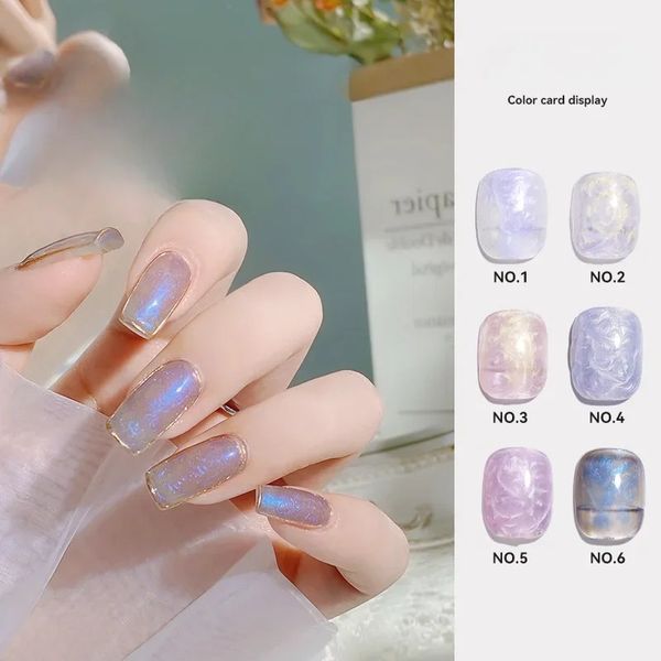 8 ml di guscio di perle filo gel smalto per chiodo fai -da -te filo guscio nail art lacca geli UV immergere verniciatura gel verniciatura