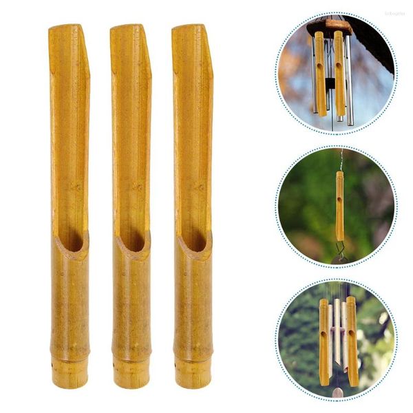 Figuras decorativas 6 PCs Tubos de tubo de bambu de bambu para tubos de diy ferramentas acessórios de estilo japonês