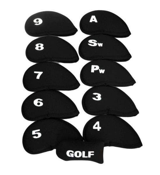 12pcs Proteção de golfe Conjunto de golfe Acessórios para golfe Clube de golfe Cabeça de capa da cabeça da cabeça Leather6241991