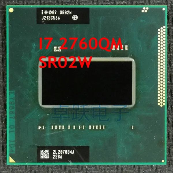 Процессор оригинальный процессор Intel ноутбук CPU SR02W I72760QM SRO2W CORE I7 Мобильный процессор I7 2760QM Центральный процессор 6M PGA 2,4 ГГц до 3,5 ГГц