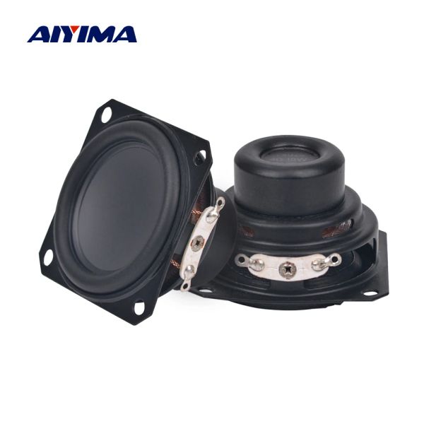 Alto -falantes Aiyima 2pcs 45mm 4 ohm 10w alto -falantes 19 Core quadrado borracha à prova d'água NDFEB Loudspeaker Diy Sound BT AMP Speaker