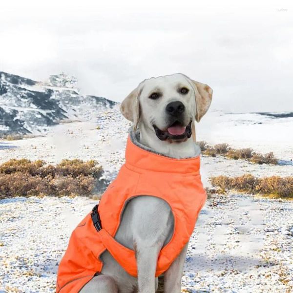 Vestuário para cães macios jaqueta acolchoada ao ar livre poliéster à prova de vento/luxuoso casaco refletivo à prova d'água