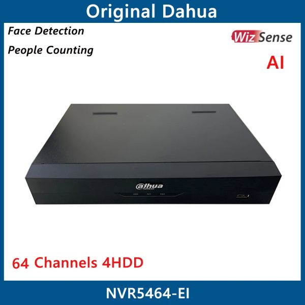 Gravador Dahua 64CH NVR 4HDDS SMART H.265+ AI Detectar Face Wizsense Recorder de Vídeo de Rede 64 para Câmera de Segurança IP NVR5464EI