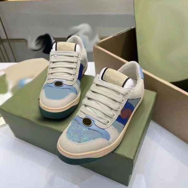 2024 Fashion Designer Blue Casual Scarpe per uomini e donne ventilate comode versatili in pelle versatile Splice scarpe casual a base piatta DD0331 35-44 4