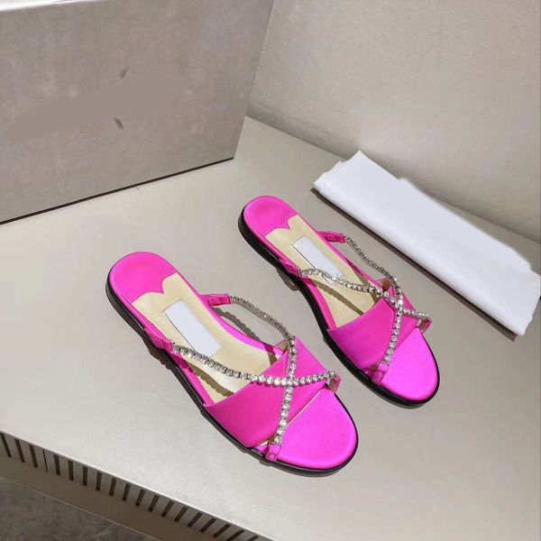 Primavera/verão Novo sandálias de diamante de uma linha com lanchonetes Fashion Fashion Fashion Diário de Toe Aberto para Mulheres