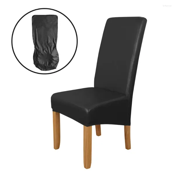 Chapes de cadeira Tabela de jantar Decoração de capa Acessório simples PU Proteção à prova d'água El Fabro Backrest Backrest