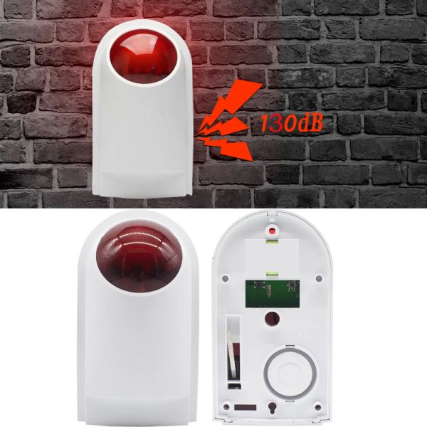 Intercom Outdoor WiFi CW31 Alarm Waterproof Strobo 130DB Home Security Sirena Compatibile con RF 433MHz Host Antitheft System