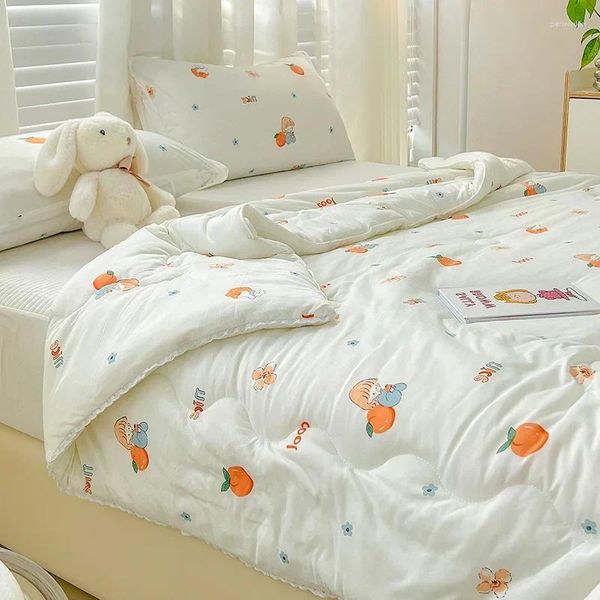 Cobertores Summer Ar condicionado Coloque de renda de malha fresca de algodão materno Quilt de grau infantil para crianças Thin