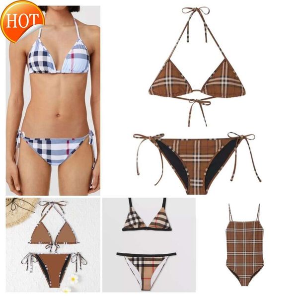 2024 NUOVO Fashion Designer Wholesale Womens Swimwear Sexy Womens Sexy Swimsuit Solid Bikini Set tessile a bassa vita bassa bassa costume da bagno Abbigliamento da spiaggia per lettere da nuoto per W