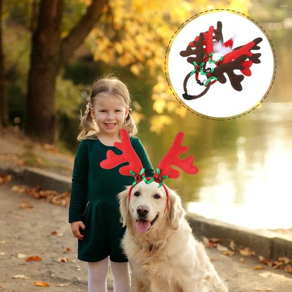 Hundekleidung 3 PCs Party Lieferungen Haustier Weihnachtsstirnband -Hirsche Antler Haarbänder Kopfschmuck Requisiten Outfits Kostüm Hoops