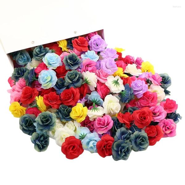 Flores decorativas 20pcs Rose artificial Fake Bouquet Birthday Birthday Day Day Gifts Adequado para Friends colegas