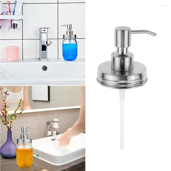 Dispenser di sapone liquido Jar Copertina di colonne agricola in acciaio inossidabile rustico Kit di arredamento per la sostituzione della bocca Bagno