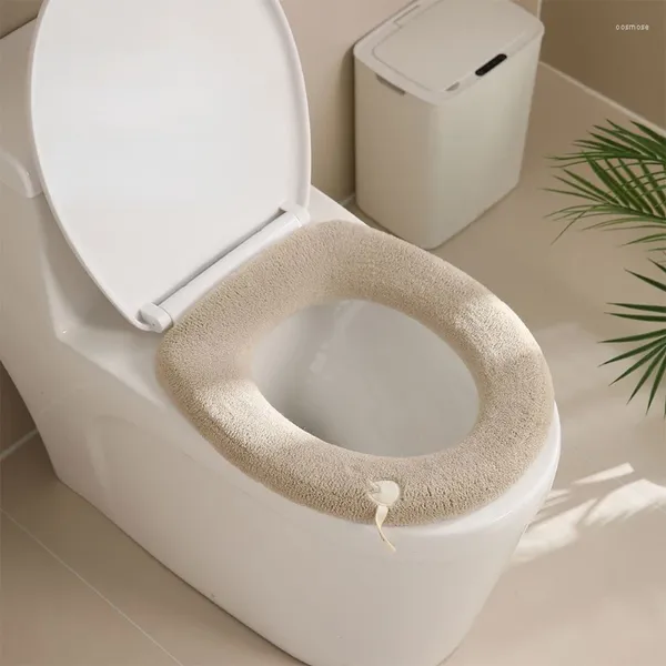 Tuvalet koltuğu kapaklar tüm mevsim ev kapağı mat sapı kalınlaştırılmış tam paket yıkanabilir yastık banyo tuvalet aksesuarları