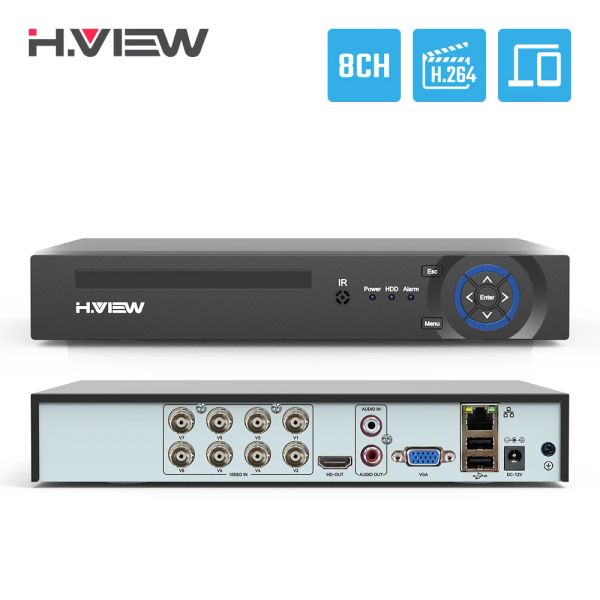Gloves H.View CCTV DVR 8CH H.264 AHD DVR NVR 8CH Digital Video Recorder для CCTV 1080p HD -вывод
