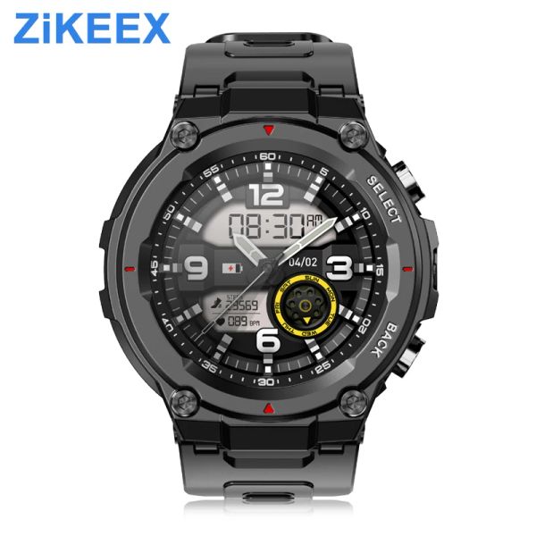 Relógios ZikeEx Outdoor Smartwatch IP68 Sódo de espera à prova d'água de 60 dias Bateria duração de 600 mAh Pressão sanguínea relógio inteligente para Android iOS Telefone