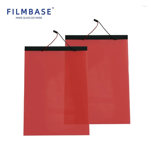 Adesivos de janela FilmBase Smart PDLC Film Red Privacy Office Ofim com alternância eliminável Opaco elétrico para El