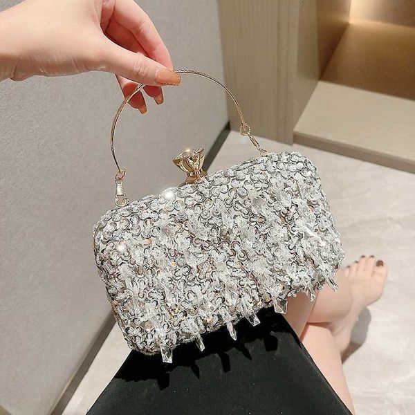 Loja barata 90% de desconto no atacado Crystal Glitter Glitter Womens Dinner portátil Dinâmio com contas artesanais Bolsas de luxo de luxo