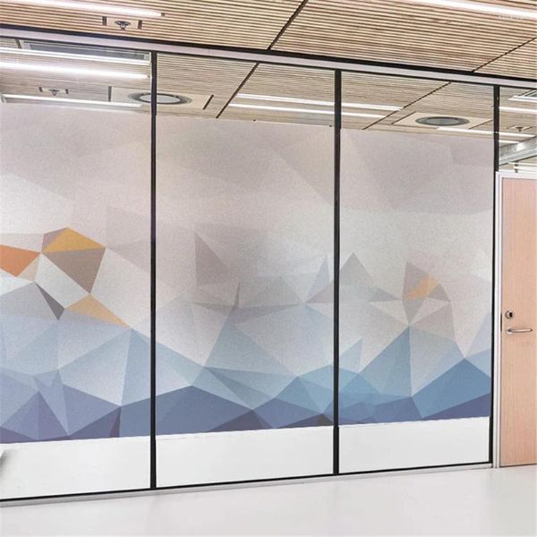 Adesivi della finestra Il film geometrico Privacy Glass Adesivo UV Blocco Coperchio di controllo del calore Tinta per HomeDecor